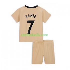 Camisolas de futebol Chelsea Kante 7 Criança Equipamento 3ª 2022/23 Manga Curta